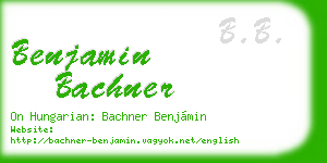 benjamin bachner business card